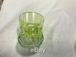 Two Waterford Simply Lime Crystal Double Old Fashioned glasses