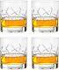 Unknown1 Glass Double Old Fashioned Tumbler Set Of 4 Small Lines Design Made in
