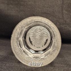 VERSACE Rosenthal Medusa Greek Key WHISKEY Double Old Fashioned Crystal Glass