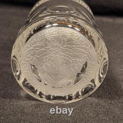 VERSACE Rosenthal Medusa Greek Key WHISKEY Double Old Fashioned Crystal Glass