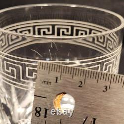 VERSACE Rosenthal Medusa Greek Key WHISKEY Double Old Fashioned Crystal Glass