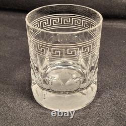 VERSACE Rosenthal Medusa Greek Key WHISKEY Double Old Fashioned Crystal Glass