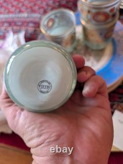 VIETRI'Regalia' Green Double Old Fashioned Tumbler, Set Of Four Never Used VIETRI'Regalia' Green Double Old Fashioned Tumbler, Set Of Four Never Used