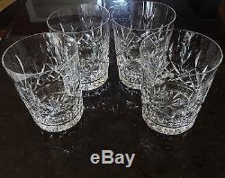 VINTAGE Waterford Crystal LISMORE (1957-) 4 Double Old Fashioned DOF 4 1/2