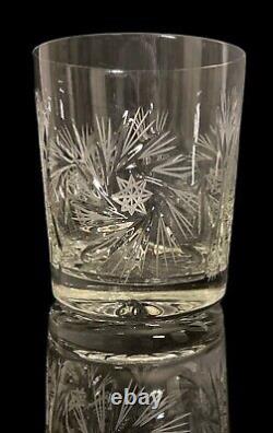 VIN Bohemia Lead Crystal Crystalex Monica Pinwheel Double Old Fashioned Glass