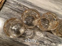 VTG Altuzarra Double Old Fashioned 18K Gold Raised Lattice Design Set of 7