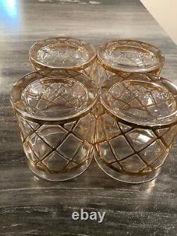 VTG Altuzarra Double Old Fashioned 18K Gold Raised Lattice Design Set of 7