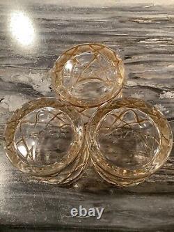 VTG Altuzarra Double Old Fashioned 18K Gold Raised Lattice Design Set of 7