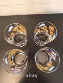 VTG Georges Briard Nautical Signal FlagsDouble Old Fashioned Glassesset(4)MCM