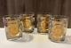 VTG Mid-Century Cera 22K Gold World Atlas Maps Double Old Fashioned Glasses (4)
