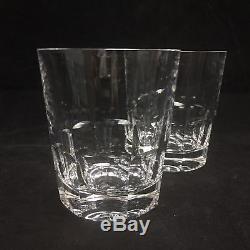 Val St Lambert Uni Double Old Fashioned Tumblers Crystal Glasses 4 (2)