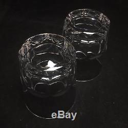Val St Lambert Uni Double Old Fashioned Tumblers Crystal Glasses 4 (2)