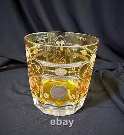 Varga Crystal Imperial Amber Double Old Fashioned Glass (12oz, 3.75 H)