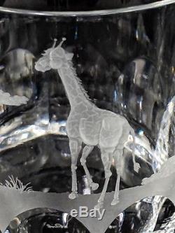 Varga Crystal Safari Giraffe DOF Double Old Fashioned Glass