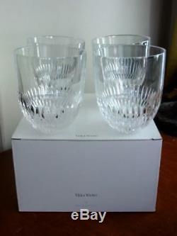 Vera Wang Wedgwood Crystal CHIME Double Old Fashioned DOF'S Set / 4 NEW
