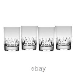 Vera Wang Wedgwood Duchesse Double Old Fashioned Crystal Glasses Set of 4