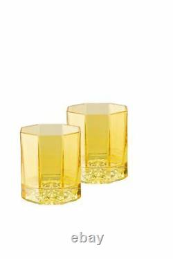 Versace Medusa Lumiere Amber Whiskey Double Old Fashioned DOB Set of 2