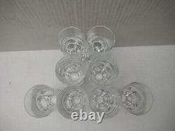 Very Rare Baccarat Set Of 8 Clear Cut 61/2 Thumbprint Double Old Fashioned