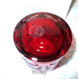 Vietri Barocco 4 Ruby Double Old Fashioned DOF Bar Glass Set Italy NWT