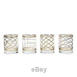 Vietri Elegante Assorted Double Old Fashioned Set Of 4