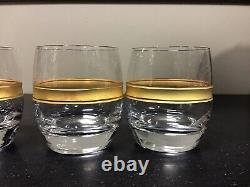 Vietri Raffaello Banded Double Old Fashioned Set of 4 NEW without Box