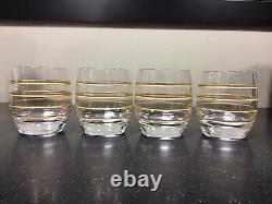 Vietri Raffaello Swirl Double Old Fashioned Glass Set of 4 NEW without Box