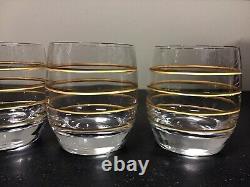 Vietri Raffaello Swirl Double Old Fashioned Glass Set of 4 NEW without Box