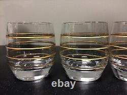 Vietri Raffaello Swirl Double Old Fashioned Glass Set of 4 NEW without Box