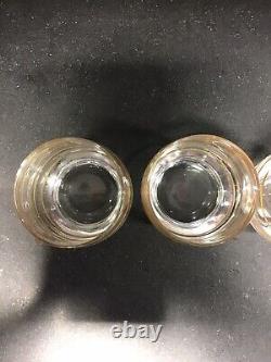 Vietri Raffaello Swirl Double Old Fashioned Glass Set of 4 NEW without Box