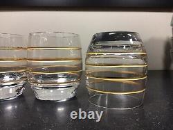 Vietri Raffaello Swirl Double Old Fashioned Glass Set of 4 NEW without Box