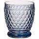 Villeroy & Boch Boston Colored Double Old-Fashioned Glass, Blue Set of 12