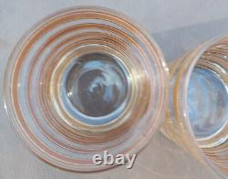 Vintage 4 Culver LTD 22K gold Glasses double Old Fashioned mint condition
