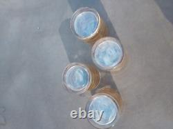 Vintage 4 Culver LTD 22K gold Glasses double Old Fashioned mint condition