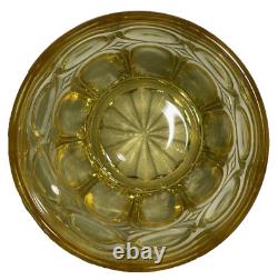 Vintage 6 Set Fostoria Moonstone Yellow Double Old Fashioned Glass 4 in Tall