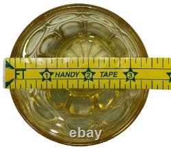 Vintage 6 Set Fostoria Moonstone Yellow Double Old Fashioned Glass 4 in Tall