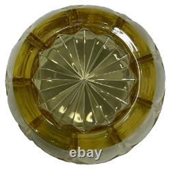 Vintage 6 Set Fostoria Moonstone Yellow Double Old Fashioned Glass 4 in Tall