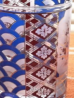 Vintage CULVER IMARI Double Old Fashioned Low Ball Glasses Set of 6 MCM Barware