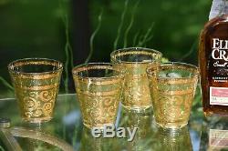 Vintage CULVER Whiskey Scotch Bourbon Double Old Fashioned glasses, Set of 5