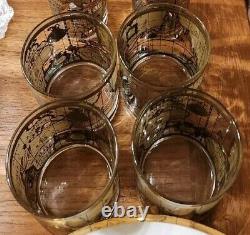 Vintage Cera Old World Double Old Fashioned Glasses