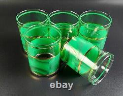 Vintage Culver CUV95 Double Old Fashioned Glasses 4 Tall- Set of 5