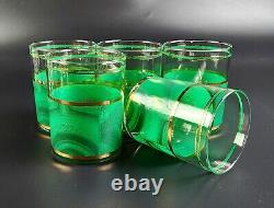 Vintage- Culver CUV95 Double Old Fashioned Glasses 4 Tall Set of 5