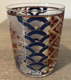 Vintage Culver Imari Double Old Fashioned/ Low Ball Glasses 22K Gold (6) MINT