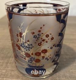 Vintage Culver Imari Double Old Fashioned/ Low Ball Glasses 22K Gold (6) MINT