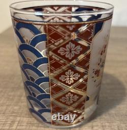 Vintage Culver Imari Double Old Fashioned/ Low Ball Glasses 22K Gold (6) MINT