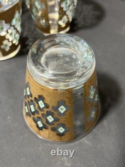 Vintage Culver Valencia Low Ball Glasses Double Old Fashioned Flared Set of 8