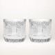 Vintage Cut Crystal Double Old Fashioned Glasses Set of 4 Excellent Conditio