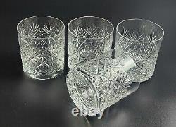 Vintage Double Old Fashioned Glasses Set of 4 3 5/8 Tall Webb Thomas