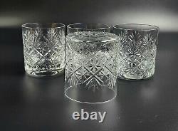 Vintage Double Old Fashioned Glasses Set of 4 3 5/8 Tall Webb Thomas