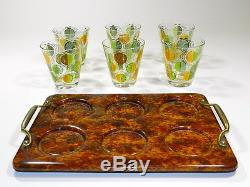 Vintage Double Old Fashioned Tumbler Glasses Set Of 6