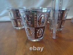 Vintage Georges BRIARD Scotch Bourbon Set of 6 Double Old Fashioned Glasses